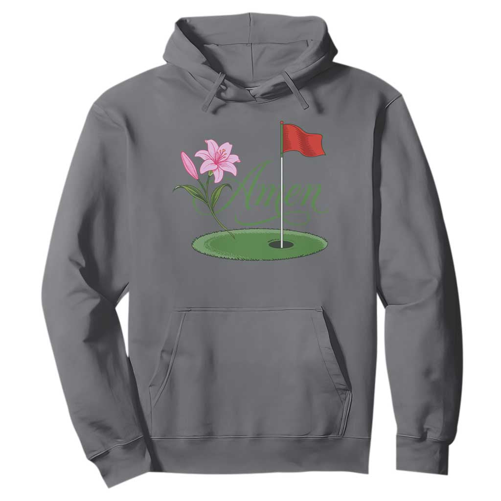 Amen Funny Golf Hoodie Azalea Floral Augusta Georgia for Golfers TS11 Charcoal Print Your Wear