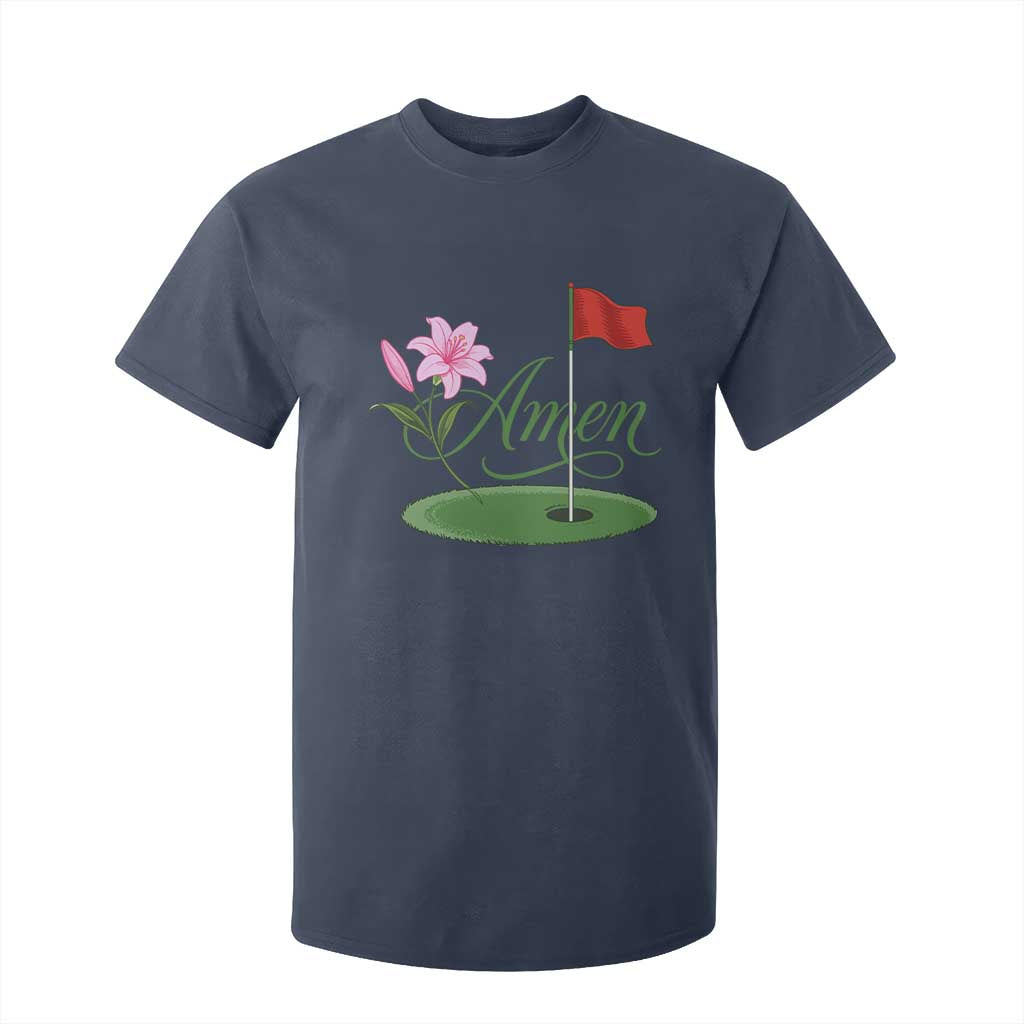Amen Funny Golf T Shirt For Kid Azalea Floral Augusta Georgia for Golfers TS11 Navy Print Your Wear