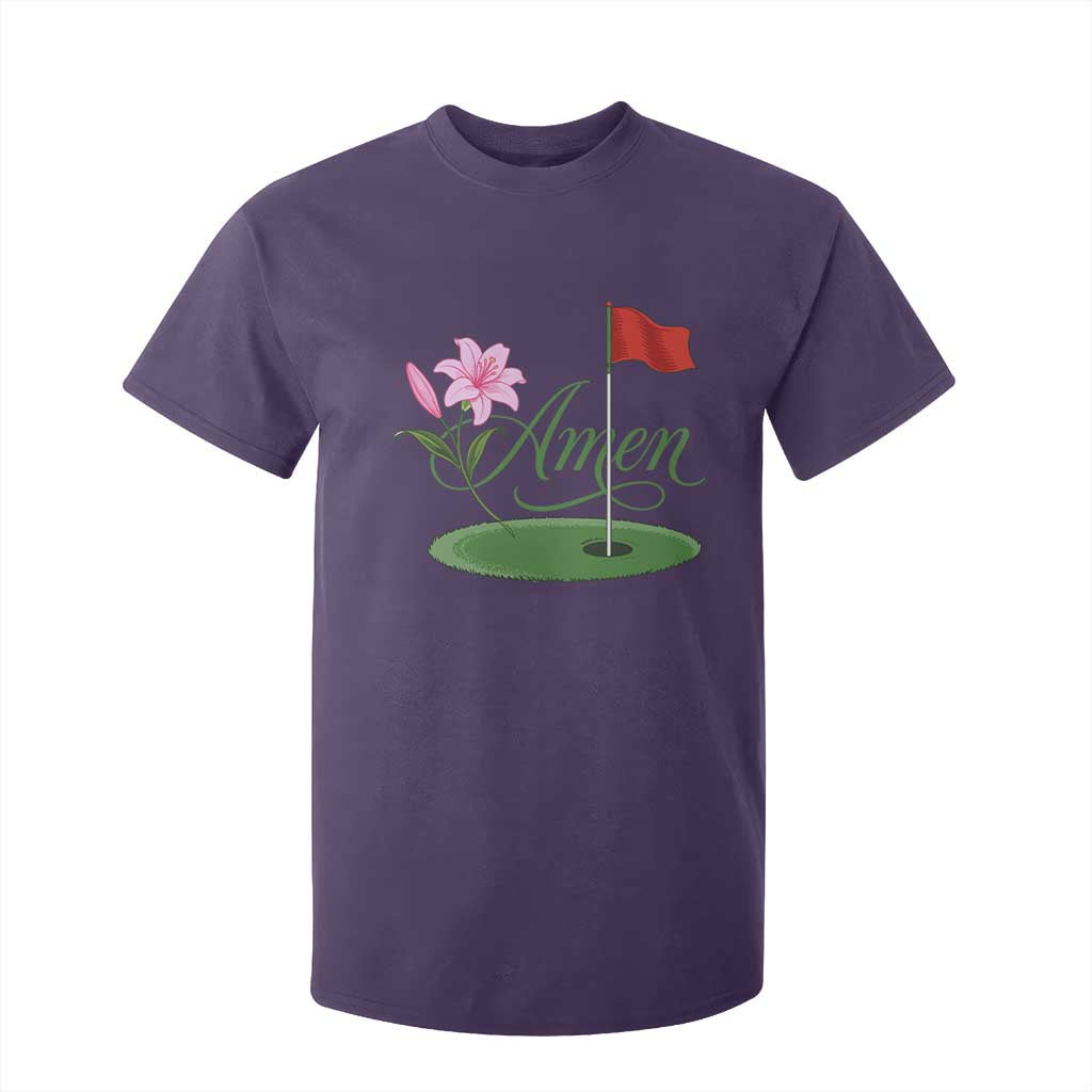 Amen Funny Golf T Shirt For Kid Azalea Floral Augusta Georgia for Golfers TS11 Purple Print Your Wear