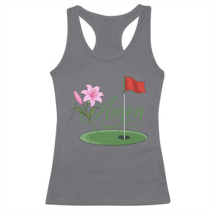 Amen Funny Golf Racerback Tank Top Azalea Floral Augusta Georgia for Golfers TS11 Charcoal Print Your Wear