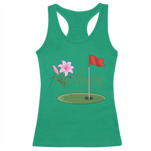 Amen Funny Golf Racerback Tank Top Azalea Floral Augusta Georgia for Golfers TS11 Irish Green Print Your Wear