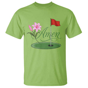Amen Funny Golf T Shirt Azalea Floral Augusta Georgia for Golfers TS11 Lime Print Your Wear