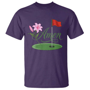 Amen Funny Golf T Shirt Azalea Floral Augusta Georgia for Golfers TS11 Purple Print Your Wear