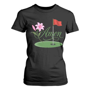 Amen Funny Golf T Shirt For Women Azalea Floral Augusta Georgia for Golfers TS11 Black Print Your Wear