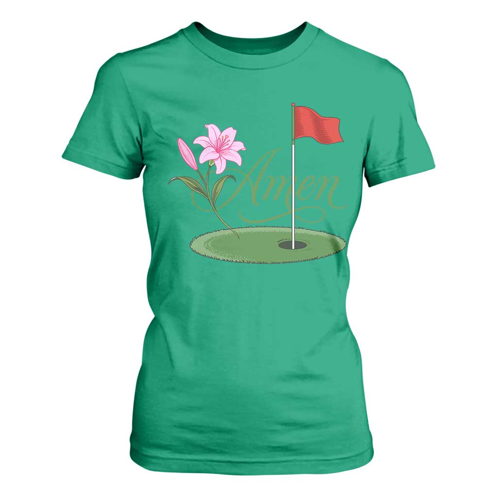 Amen Funny Golf T Shirt For Women Azalea Floral Augusta Georgia for Golfers TS11 Irish Green Print Your Wear