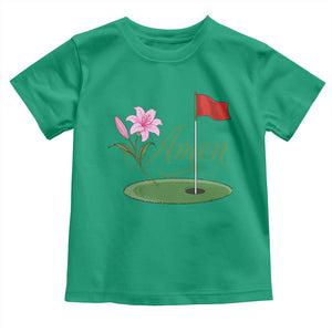 Amen Funny Golf Toddler T Shirt Azalea Floral Augusta Georgia for Golfers TS11 Irish Green Print Your Wear