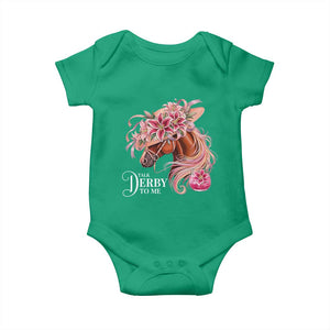 Talk Derby To Me Baby Onesie Funny Horse Racing Derby Day Stargazer Lilies TS11 Irish Green Print Your Wear