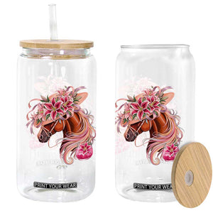 Talk Derby To Me Glass Can Funny Horse Racing Derby Day Stargazer Lilies TS11 Print Your Wear