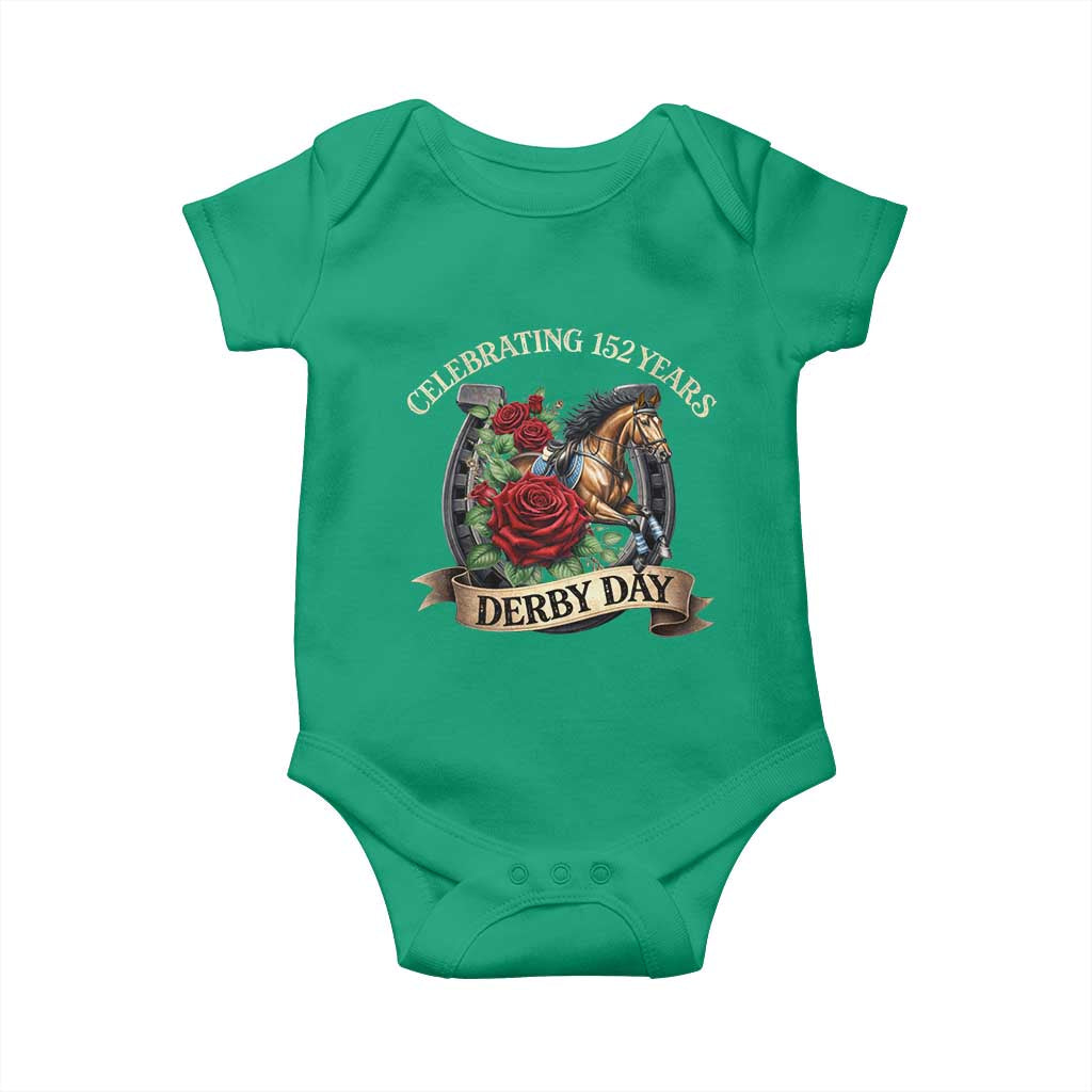 Celebrating 152 Years Derby Day Baby Onesie Vintage Horse Racing Roses TS11 Irish Green Print Your Wear