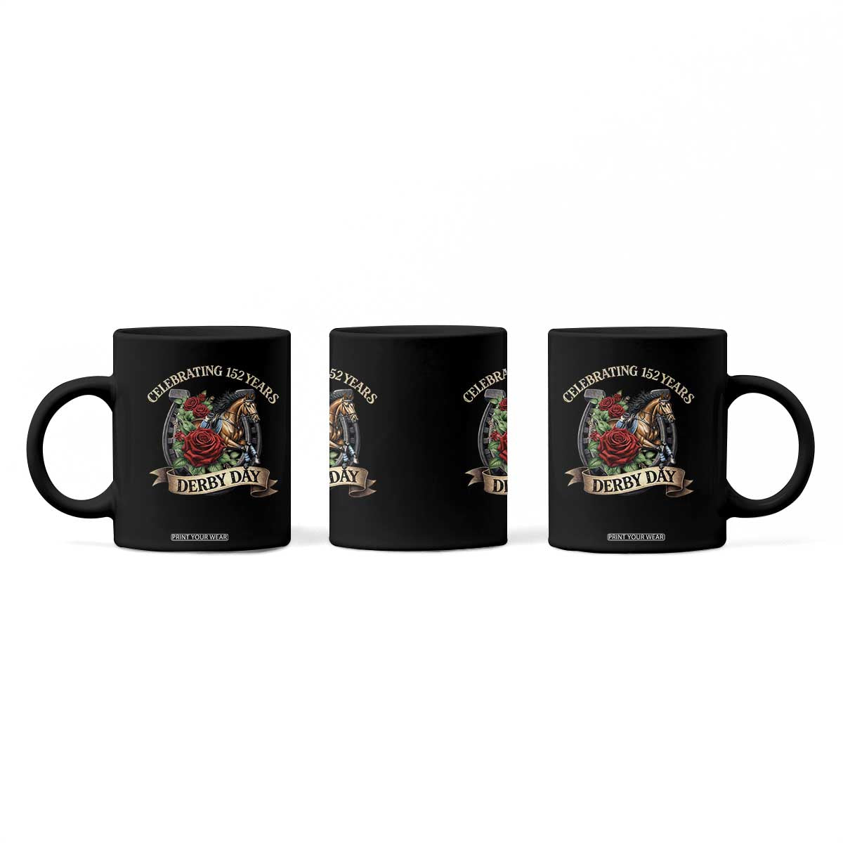Celebrating 152 Years Derby Day Coffee Mug Vintage Horse Racing Roses TS11 Print Your Wear