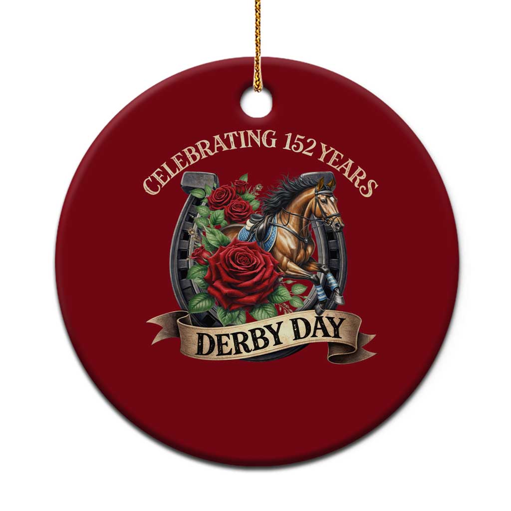 Celebrating 152 Years Derby Day Ceramic Ornament Vintage Horse Racing Roses TS11 1pc Red Print Your Wear