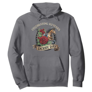 Celebrating 152 Years Derby Day Hoodie Vintage Horse Racing Roses TS11 Charcoal Print Your Wear