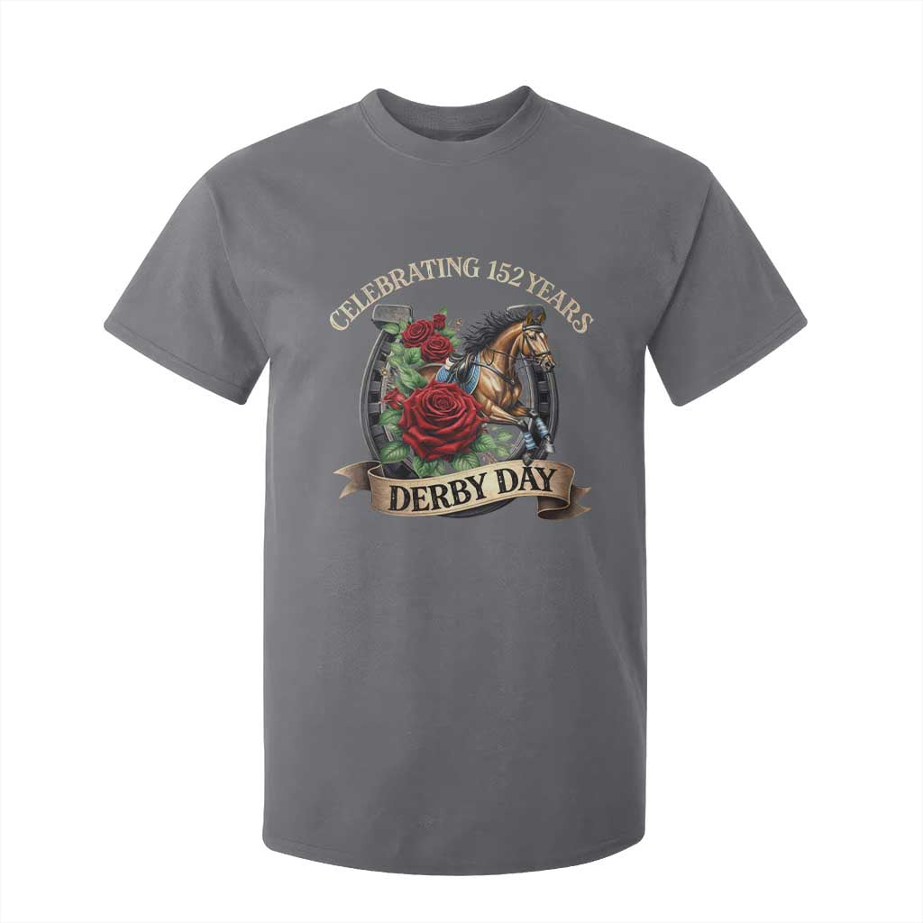 Celebrating 152 Years Derby Day T Shirt For Kid Vintage Horse Racing Roses TS11 Charcoal Print Your Wear
