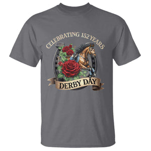 Celebrating 152 Years Derby Day T Shirt Vintage Horse Racing Roses TS11 Charcoal Print Your Wear