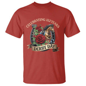 Celebrating 152 Years Derby Day T Shirt Vintage Horse Racing Roses TS11 Red Print Your Wear