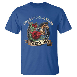 Celebrating 152 Years Derby Day T Shirt Vintage Horse Racing Roses TS11 Royal Blue Print Your Wear