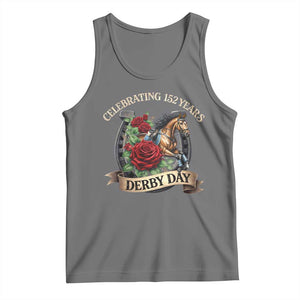 Celebrating 152 Years Derby Day Tank Top Vintage Horse Racing Roses TS11 Black Heather Print Your Wear