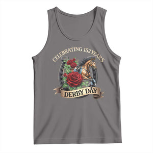Celebrating 152 Years Derby Day Tank Top Vintage Horse Racing Roses TS11 Deep Heather Print Your Wear