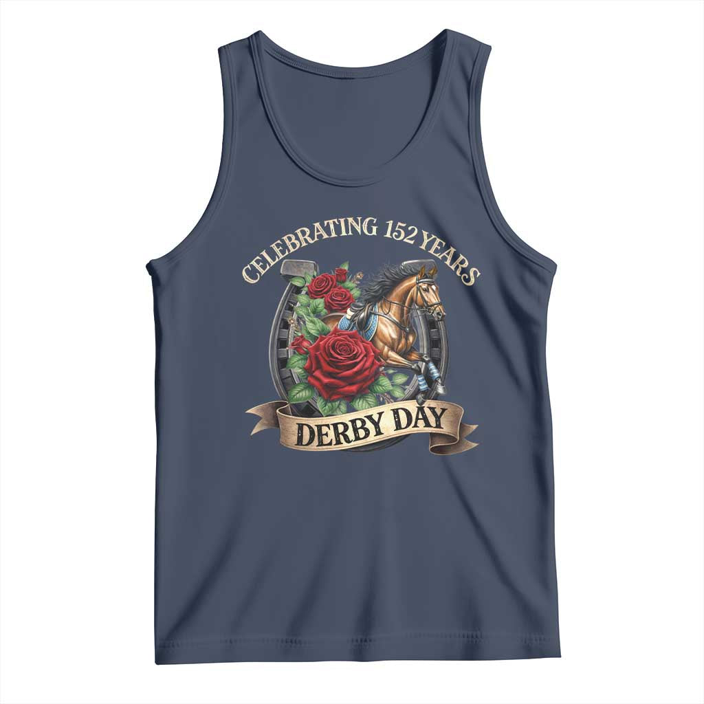 Celebrating 152 Years Derby Day Tank Top Vintage Horse Racing Roses TS11 Navy Print Your Wear