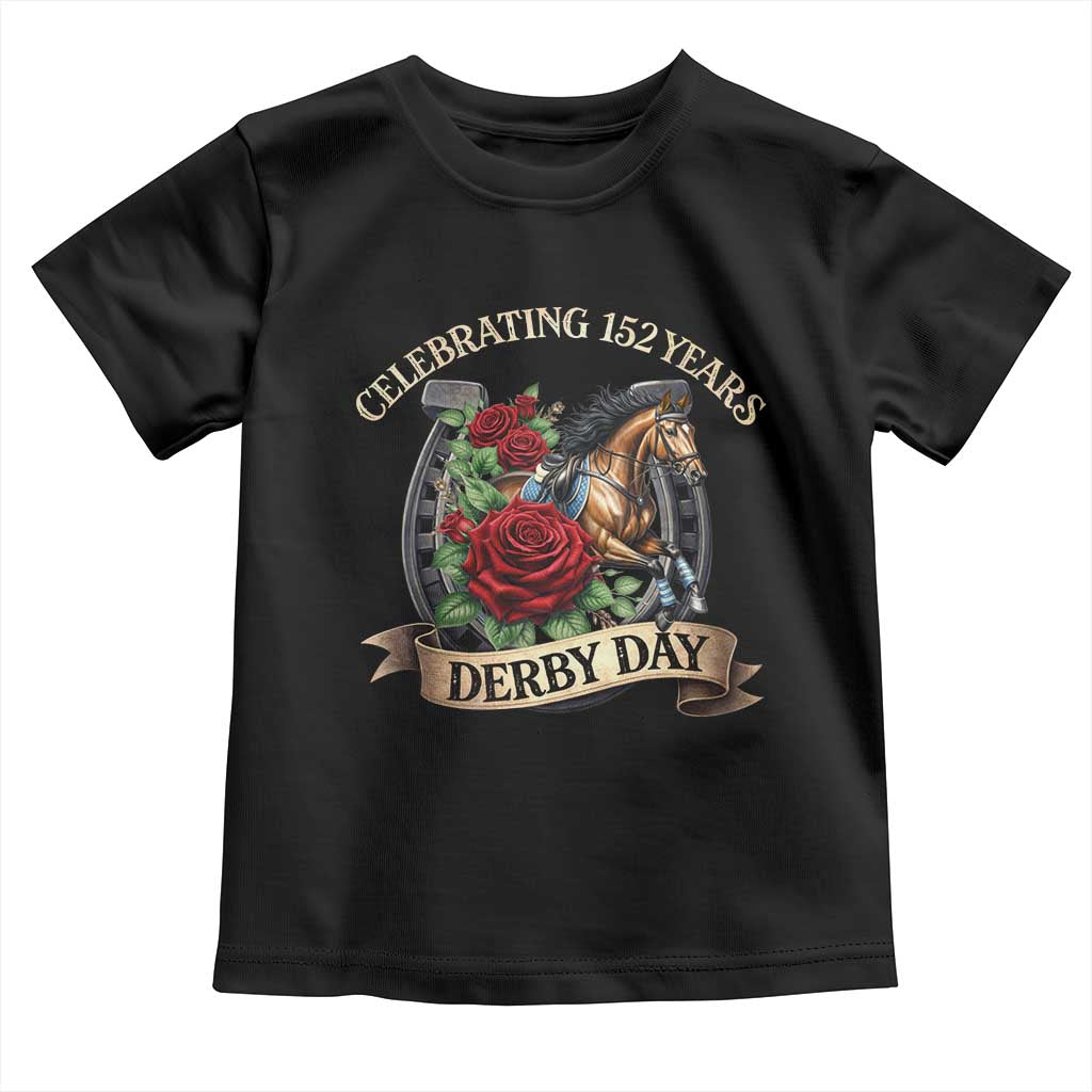 Celebrating 152 Years Derby Day Toddler T Shirt Vintage Horse Racing Roses TS11 Black Print Your Wear