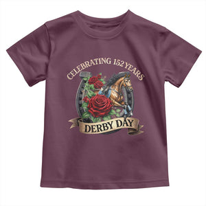 Celebrating 152 Years Derby Day Toddler T Shirt Vintage Horse Racing Roses TS11 Maroon Print Your Wear