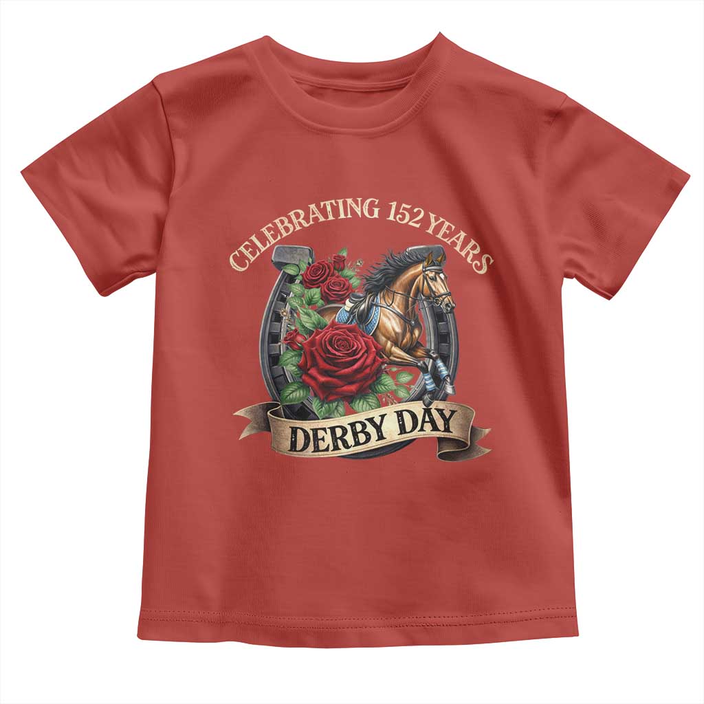 Celebrating 152 Years Derby Day Toddler T Shirt Vintage Horse Racing Roses TS11 Red Print Your Wear
