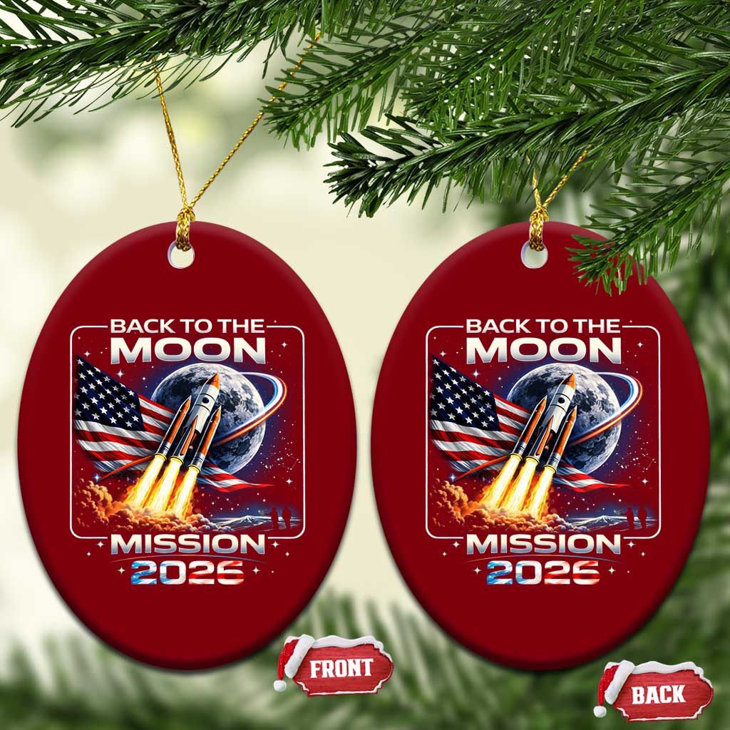 Back To The Moon Mission 2026 Ceramic Ornament Rocket Launch Moon Space Program TS11 Print Your Wear