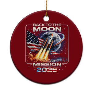 Back To The Moon Mission 2026 Ceramic Ornament Rocket Launch Moon Space Program TS11 1pc Red Print Your Wear