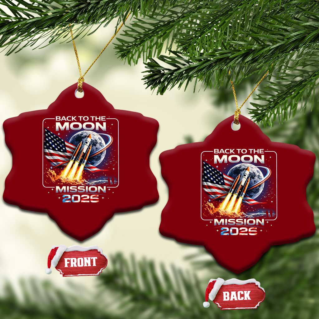 Back To The Moon Mission 2026 Ceramic Ornament Rocket Launch Moon Space Program TS11 Print Your Wear