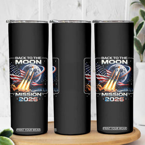 Back To The Moon Mission 2026 Skinny Tumbler Rocket Launch Moon Space Program TS11 Print Your Wear