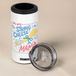 In My String Cheese Mama Era 4 in 1 Can Cooler Tumbler Funny Mom Life Coquette Bow TS11 Print Your Wear