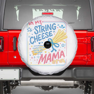 In My String Cheese Mama Era Spare Tire Cover Funny Mom Life Coquette Bow TS11 White Print Your Wear