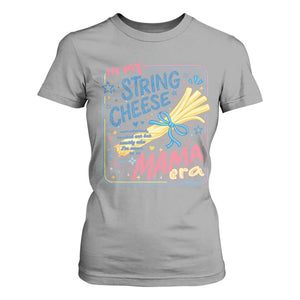 In My String Cheese Mama Era T Shirt For Women Funny Mom Life Coquette Bow TS11 Sport Gray Print Your Wear