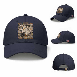 Just A Mom Trying To Keep Her Ducks In A Row Baseball Cap Funny Duck Mom TS11 Baseball Cap Universal Fit Navy Print Your Wear