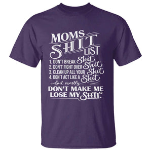 Mom Shit List T Shirt Funny Mom Life Sarcastic Mothers Day TS11 Purple Print Your Wear