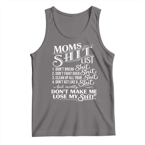 Mom Shit List Tank Top Funny Mom Life Sarcastic Mothers Day TS11 Deep Heather Print Your Wear