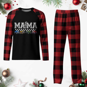 Monster Truck Mama Plaid Pajama Set Funny Truck Mom Checkered Mother's Day TS11 Buffalo Plaid Print Your Wear