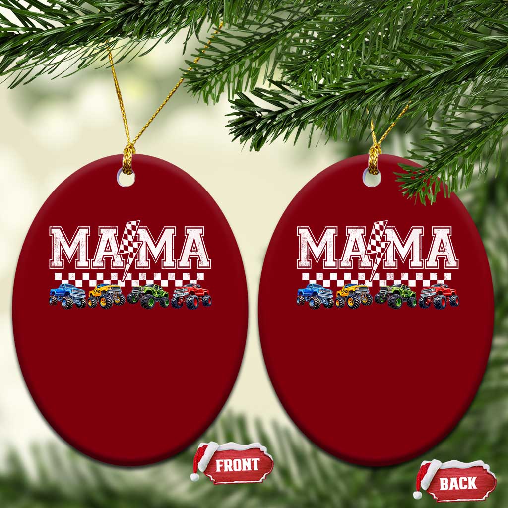 Monster Truck Mama Ceramic Ornament Funny Truck Mom Checkered Mother's Day TS11 Print Your Wear