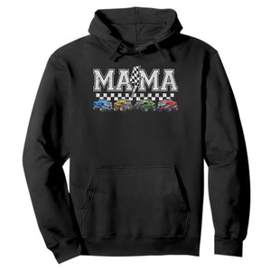 Monster Truck Mama Hoodie Funny Truck Mom Checkered Mother's Day TS11 Black Print Your Wear