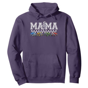 Monster Truck Mama Hoodie Funny Truck Mom Checkered Mother's Day TS11 Purple Print Your Wear