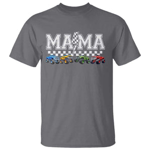 Monster Truck Mama T Shirt Funny Truck Mom Checkered Mother's Day TS11 Charcoal Print Your Wear