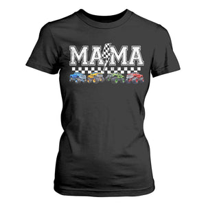 Monster Truck Mama T Shirt For Women Funny Truck Mom Checkered Mother's Day TS11 Black Print Your Wear