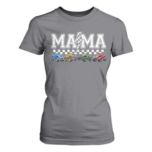 Monster Truck Mama T Shirt For Women Funny Truck Mom Checkered Mother's Day TS11 Charcoal Print Your Wear