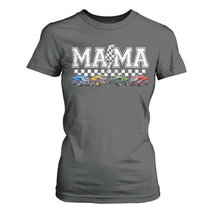Monster Truck Mama T Shirt For Women Funny Truck Mom Checkered Mother's Day TS11 Dark Heather Print Your Wear