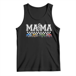 Monster Truck Mama Tank Top Funny Truck Mom Checkered Mother's Day TS11 Black Print Your Wear