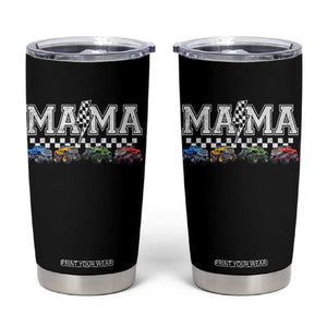 Monster Truck Mama Tumbler Cup Funny Truck Mom Checkered Mother's Day TS11 Black Print Your Wear