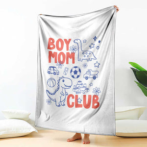 Boy Mom Club Throw Blanket Mom Of Boys Dinosaur Kids Toy Doodles TS11 Print Your Wear