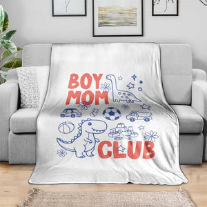 Boy Mom Club Throw Blanket Mom Of Boys Dinosaur Kids Toy Doodles TS11 Print Your Wear