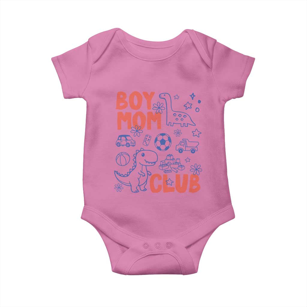 Boy Mom Club Baby Onesie Mom Of Boys Dinosaur Kids Toy Doodles TS11 Azalea Print Your Wear