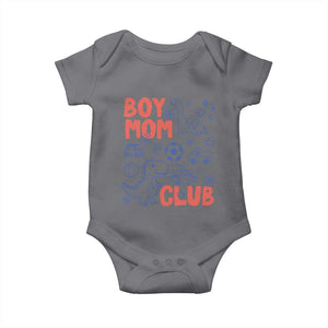 Boy Mom Club Baby Onesie Mom Of Boys Dinosaur Kids Toy Doodles TS11 Charcoal Print Your Wear